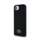 Juodas dėklas Apple iPhone 16E / 17E telefonui "Lacoste Iconic Petit Pique Woven Logo MagSafe Case"