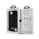 Juodas dėklas Apple iPhone 16E / 17E telefonui "Lacoste Iconic Petit Pique Woven Logo MagSafe Case"