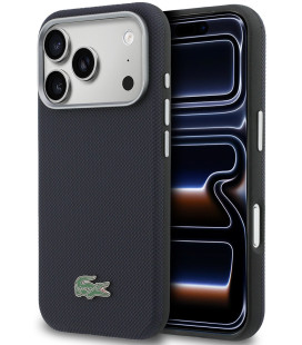 Mėlynas dėklas Apple iPhone 17 Pro telefonui "Lacoste PVC Petit Pique Semi Wrap MagSafe Case"