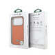Oranžinis dėklas Apple iPhone 17 Pro Max telefonui "Lacoste PVC Petit Pique Semi Wrap MagSafe Case"