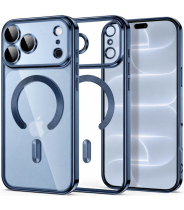 Šviesiai mėlynas / skaidrus dėklas Apple iPhone 17 Pro / 18 Pro telefonui "Tech-Protect MagFlex Magsafe"