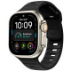 Juoda apyrankė Apple Watch 8 / 9 / 10 / 11 / 12 / SE / Ultra (44 / 45 / 46 / 49 mm) laikrodžiui "Tech-Protect Silicone Line"