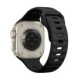 Juoda apyrankė Apple Watch 8 / 9 / 10 / 11 / 12 / SE / Ultra (44 / 45 / 46 / 49 mm) laikrodžiui "Tech-Protect Silicone Line"