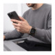 Juoda apyrankė Apple Watch 8 / 9 / 10 / 11 / 12 / SE / Ultra (44 / 45 / 46 / 49 mm) laikrodžiui "Tech-Protect Silicone Line"