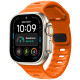 Oranžinė apyrankė Apple Watch 8 / 9 / 10 / 11 / 12 / SE / Ultra (44 / 45 / 46 / 49 mm) laikrodžiui "Tech-Protect Silicone Line"