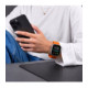 Oranžinė apyrankė Apple Watch 8 / 9 / 10 / 11 / 12 / SE / Ultra (44 / 45 / 46 / 49 mm) laikrodžiui "Tech-Protect Silicone Line"