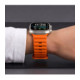 Oranžinė apyrankė Apple Watch 8 / 9 / 10 / 11 / 12 / SE / Ultra (44 / 45 / 46 / 49 mm) laikrodžiui "Tech-Protect Silicone Line"