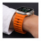 Oranžinė apyrankė Apple Watch 8 / 9 / 10 / 11 / 12 / SE / Ultra (44 / 45 / 46 / 49 mm) laikrodžiui "Tech-Protect Silicone Line"