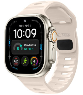 Smėlio spalvos apyrankė Apple Watch 8 / 9 / 10 / 11 / 12 / SE / Ultra (44 / 45 / 46 / 49 mm) "Tech-Protect Silicone Line"