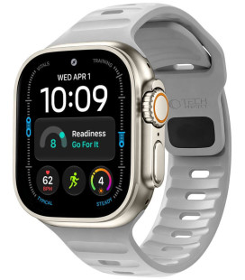 Pilka apyrankė Apple Watch 8 / 9 / 10 / 11 / 12 / SE / Ultra (44 / 45 / 46 / 49 mm) laikrodžiui "Tech-Protect Silicone Line"