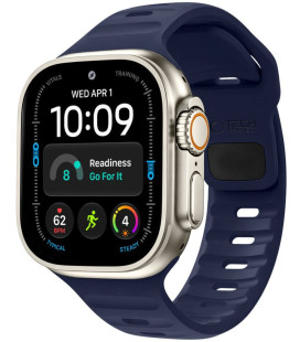 Mėlyna apyrankė Apple Watch 8 / 9 / 10 / 11 / 12 / SE / Ultra (44 / 45 / 46 / 49 mm) laikrodžiui "Tech-Protect Silicone Line"