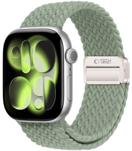 Žalia apyrankė Apple Watch 8 / 9 / 10 / 11 / 12 / SE (40 / 41 / 42 mm) laikrodžiui "Tech-Protect NylonMag"