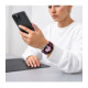 Raudona apyrankė Apple Watch 8 / 9 / 10 / 11 / 12 / SE / Ultra (44 / 45 / 46 / 49 mm) laikrodžiui "Tech-Protect NylonMag"