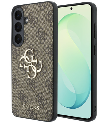 Rudas dėklas Samsung Galaxy S26 FE telefonui "Guess PU 4G Metal Logo Case"