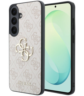 Rožinis dėklas Samsung Galaxy S26 FE telefonui "Guess PU 4G Metal Logo Case"