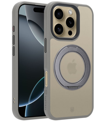 Šviesiai pilkas dėklas Apple iPhone 16 Pro telefonui "Tactical MagForce Hyperstand Cover"