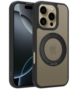 Juodas dėklas Apple iPhone 16 Pro telefonui "Tactical MagForce Hyperstand Cover"