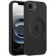 Juodas dėklas Apple iPhone 16E / 17E telefonui "Tactical MagForce Hyperstand Cover"