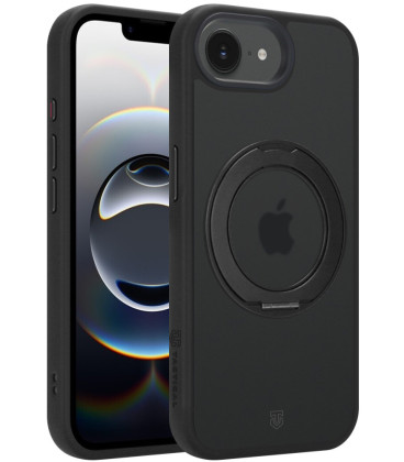 Juodas dėklas Apple iPhone 16E / 17E telefonui "Tactical MagForce Hyperstand Cover"