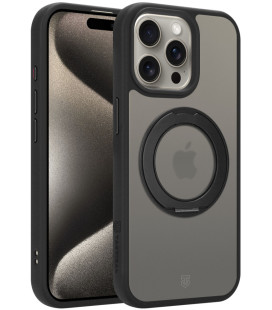 Juodas dėklas Apple iPhone 15 Pro Max telefonui "Tactical MagForce Hyperstand Cover"