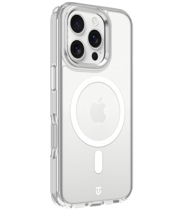 Skaidrus (Sidabrinės spalvos) dėklas Apple iPhone 16 Pro telefonui "Tactical MagForce 2.0 Cover"