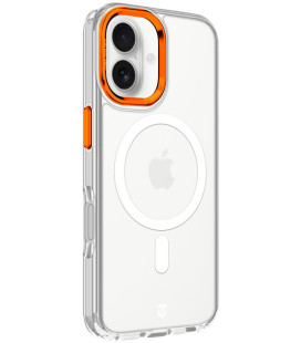 Skaidrus (Oranžinis) dėklas Apple iPhone 17 telefonui "Tactical MagForce 2.0 Cover"