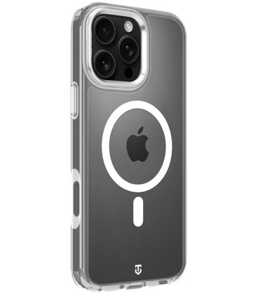 Skaidrus (Sidabrinės spalvos) dėklas Apple iPhone 16 Pro Max telefonui "Tactical MagForce 2.0 Cover"