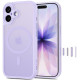 Matinis levandos spalvos dėklas Apple iPhone 17 telefonui "Tech-Protect MagPeak Magsafe CC"