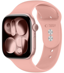Rožinė apyrankė Apple Watch 8 / 9 / 10 / 11 / 12 / SE / Ultra (44 / 45 / 46 / 49 mm) "Tech-Protect Silicone"