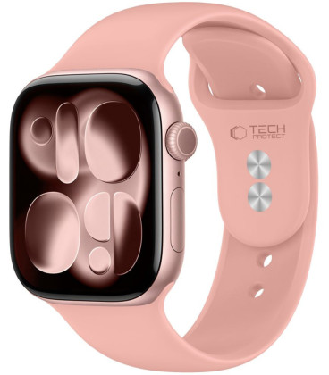 Rožinė apyrankė Apple Watch 8 / 9 / 10 / 11 / 12 / SE / Ultra (44 / 45 / 46 / 49 mm) "Tech-Protect Silicone"