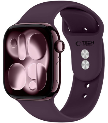 Raudona (Deep Burgundy) apyrankė Apple Watch 8 / 9 / 10 / 11 / 12 / SE / Ultra (44 / 45 / 46 / 49 mm) "Tech-Protect Silicone"