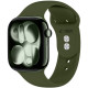 Žalia (Olive Green) apyrankė Apple Watch 8 / 9 / 10 / 11 / 12 / SE / Ultra (44 / 45 / 46 / 49 mm) "Tech-Protect Silicone"