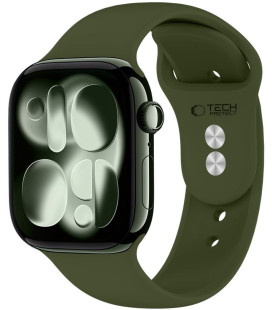 Žalia (Olive Green) apyrankė Apple Watch 8 / 9 / 10 / 11 / 12 / SE / Ultra (44 / 45 / 46 / 49 mm) "Tech-Protect Silicone"