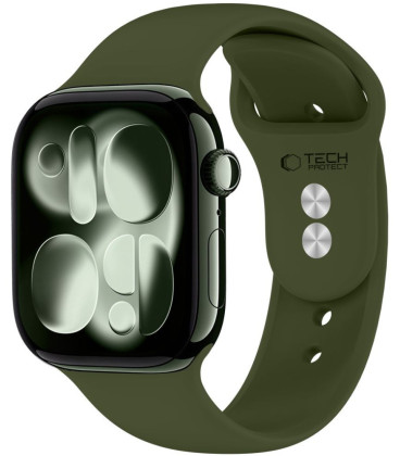 Žalia (Olive Green) apyrankė Apple Watch 8 / 9 / 10 / 11 / 12 / SE / Ultra (44 / 45 / 46 / 49 mm) "Tech-Protect Silicone"
