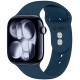 Mėlyna (Navy Blue) apyrankė Apple Watch 8 / 9 / 10 / 11 / 12 / SE / Ultra (44 / 45 / 46 / 49 mm) "Tech-Protect Silicone"