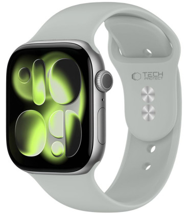 Pilka apyrankė Apple Watch 8 / 9 / 10 / 11 / 12 / SE (40 / 41 / 42 mm) laikrodžiui "Tech-Protect Silicone"