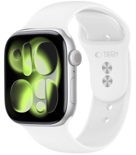 Balta apyrankė Apple Watch 8 / 9 / 10 / 11 / 12 / SE (40 / 41 / 42 mm) laikrodžiui "Tech-Protect Silicone"