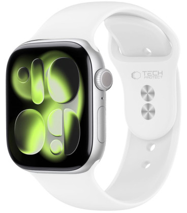 Balta apyrankė Apple Watch 8 / 9 / 10 / 11 / 12 / SE (40 / 41 / 42 mm) laikrodžiui "Tech-Protect Silicone"