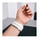 Balta apyrankė Apple Watch 8 / 9 / 10 / 11 / 12 / SE (40 / 41 / 42 mm) laikrodžiui "Tech-Protect Silicone"