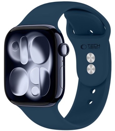 Mėlyna (Navy Blue) apyrankė Apple Watch 8 / 9 / 10 / 11 / 12 / SE (40 / 41 / 42 mm) laikrodžiui "Tech-Protect Silicone"
