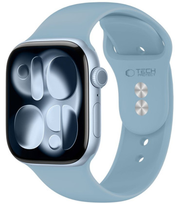 Mėlyna (Blue Jeans) apyrankė Apple Watch 8 / 9 / 10 / 11 / 12 / SE (40 / 41 / 42 mm) laikrodžiui "Tech-Protect Silicone"