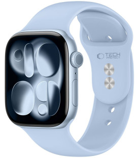 Šviesiai mėlyna apyrankė Apple Watch 8 / 9 / 10 / 11 / 12 / SE (40 / 41 / 42 mm) laikrodžiui "Tech-Protect Silicone"