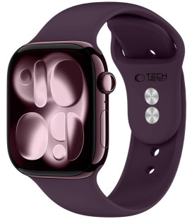 Raudona (Deep Burgundy) apyrankė Apple Watch 8 / 9 / 10 / 11 / 12 / SE (40 / 41 / 42 mm) laikrodžiui "Tech-Protect Silicone"