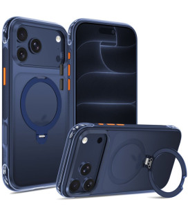 Matinis mėlynas dėklas Apple iPhone 17 Pro / 18 Pro telefonui "Tech-Protect MagAir Stand Magsafe CC"