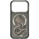 NIMMY dėklas MAGNETIC FANTASY ANIMAL DRAGON, suderinamas su MagSafe, skirtas IPHONE 18 Pro/17 Pro, pilkas