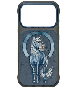 NIMMY dėklas MAGNETIC FANTASY ANIMAL UNICORN, suderinamas su MagSafe, skirtas IPHONE 18 Pro/17 Pro, mėlynas