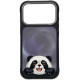 NIMMY dėklas BIG EYED LYING GIANT PANDA, suderinamas su MagSafe, skirtas IPHONE 18 Pro Max/17 Pro Max, juodas
