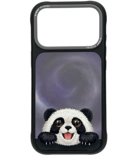 NIMMY dėklas BIG EYED LYING GIANT PANDA, suderinamas su MagSafe, skirtas IPHONE 18 Pro Max/17 Pro Max, juodas