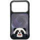 NIMMY dėklas BIG EYED LYING GIANT PANDA, suderinamas su MagSafe, skirtas IPHONE 18 Pro/17 Pro, juodas