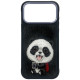 NIMMY dėklas BIG EYED GIANT PANDA, skirtas IPHONE 18 Pro/17 Pro, juodas